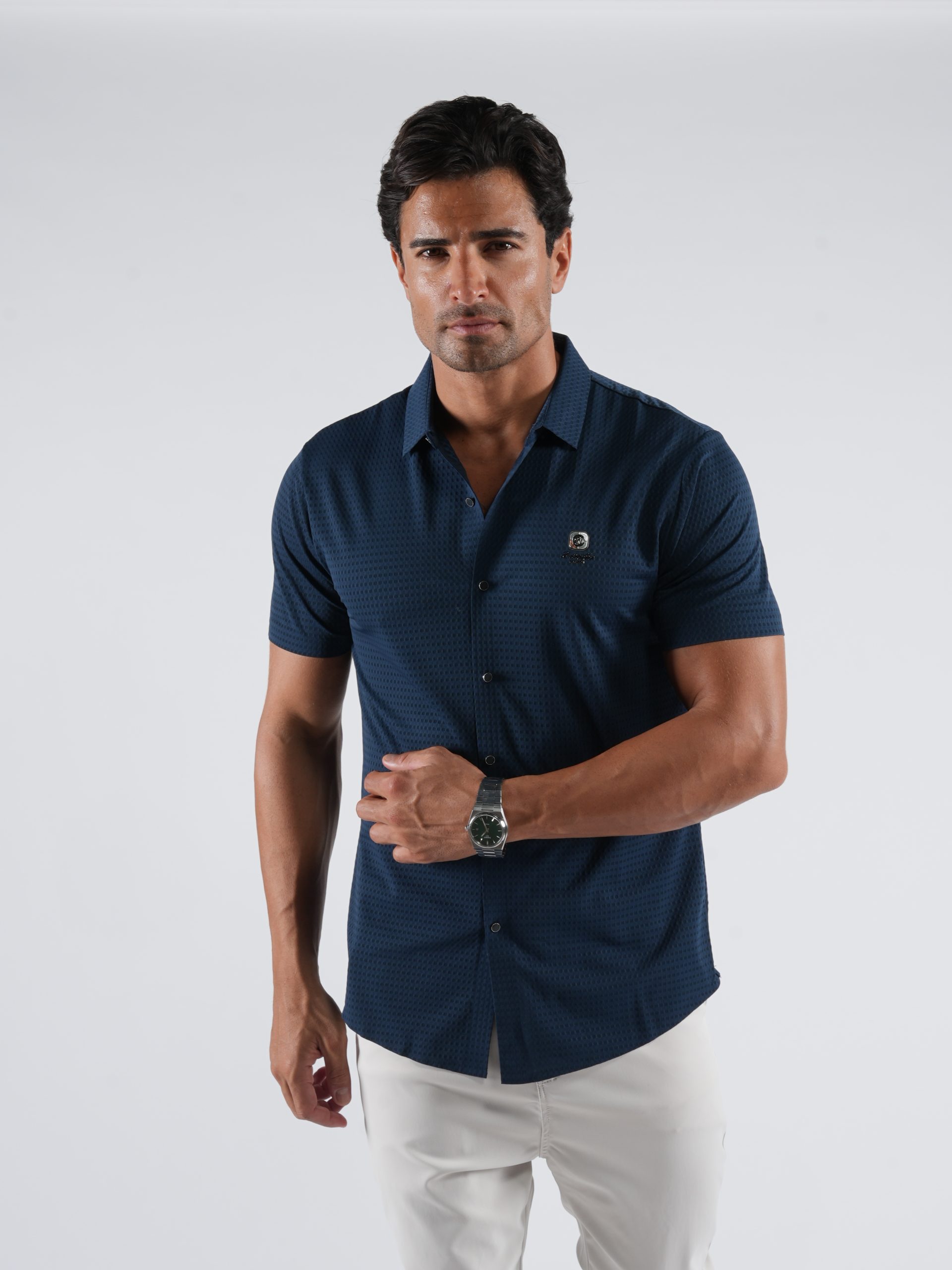 Men’s Slim Fit Stitchless Stretch Shirt S/S