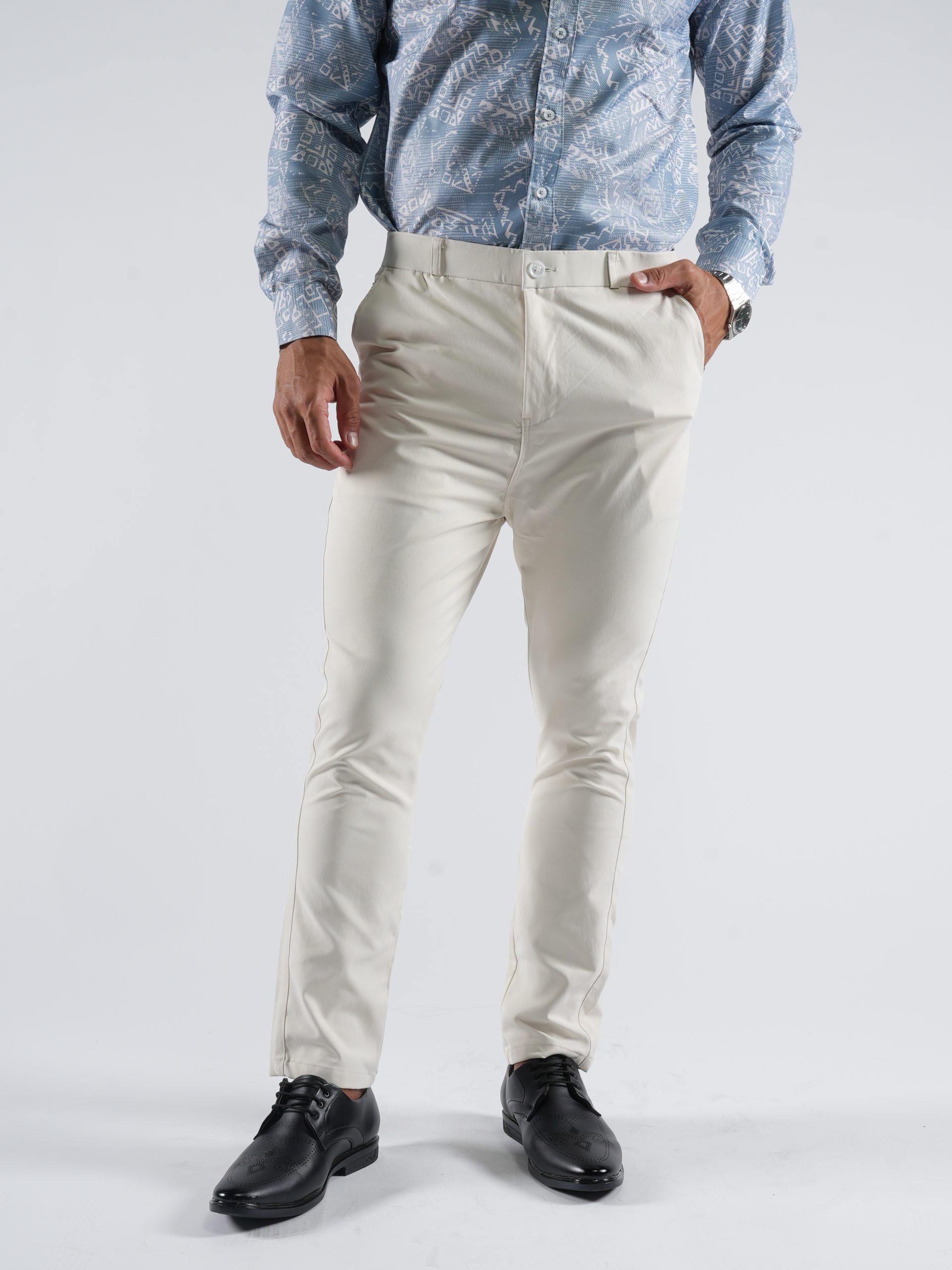 Men’s Slim Fit Cotton Formal Trousers – Modern Silhouette