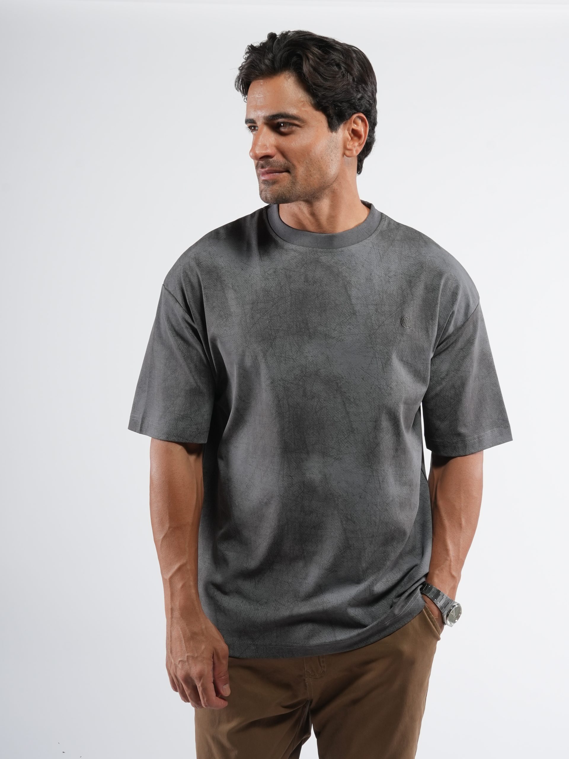 Men’s Cotton Tie-Dye Oversized T-Shirt – Soft, Relaxed Fit, Washed Look