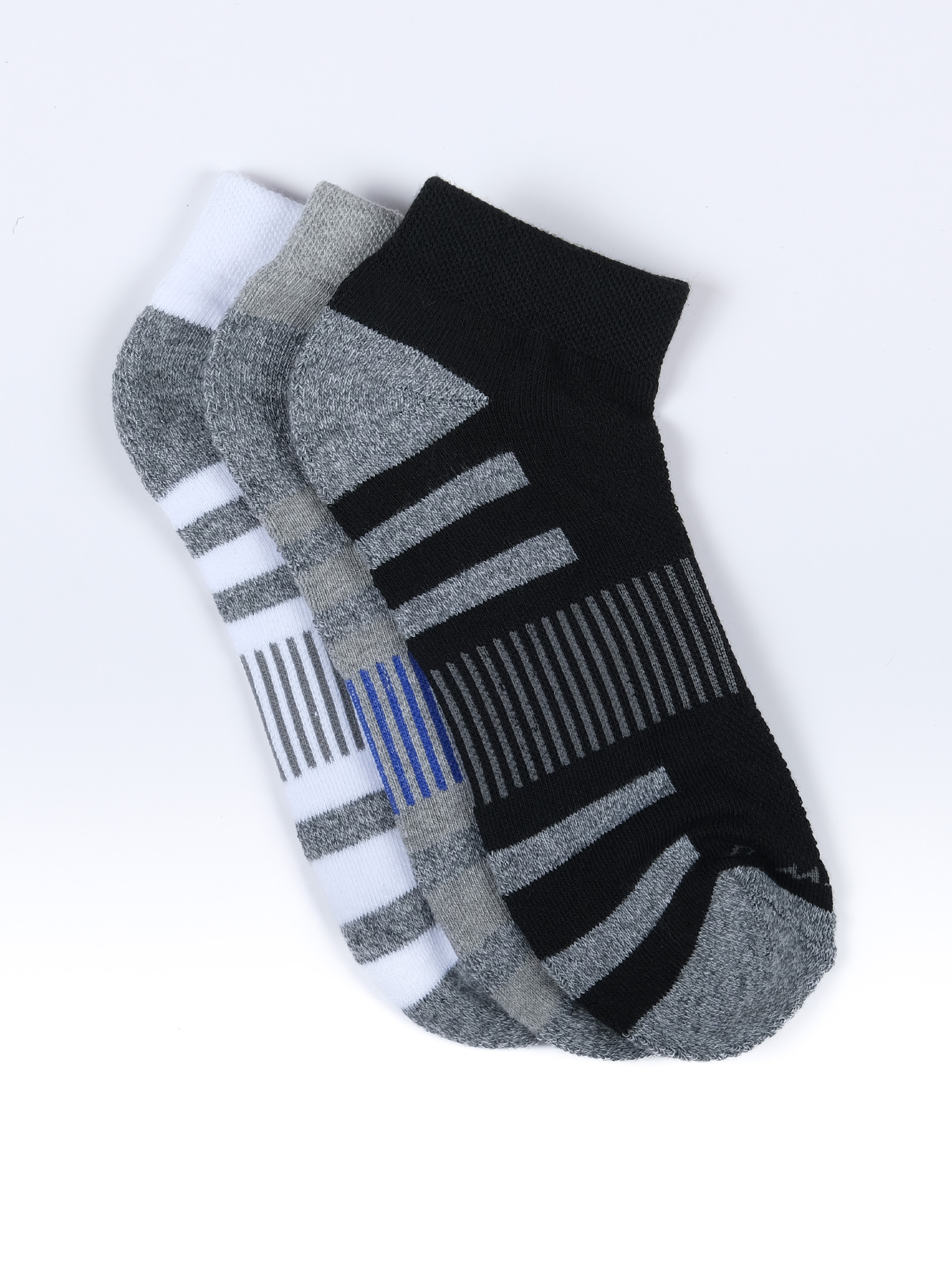 Men's Sports Breathable Cushioned Running Socks (Pack of 3)